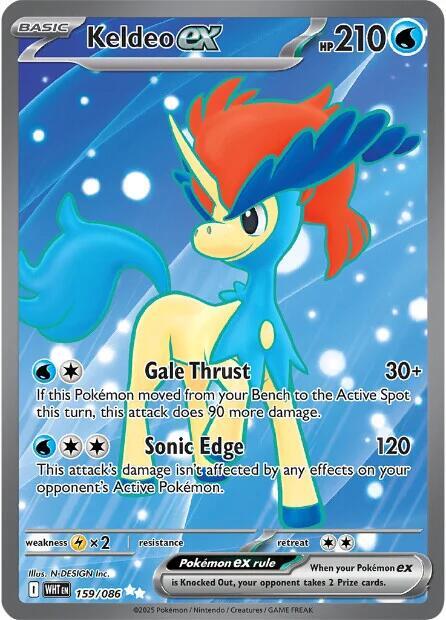 [ENG][NM] Karta Pokemon Keldeo ex 159/086 - White Flare