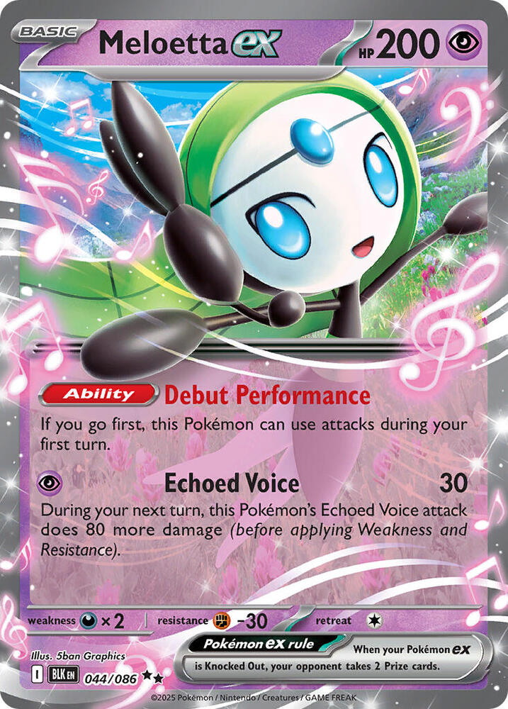 [ENG][NM] Karta Pokemon Meloetta ex 044/086 - Black Bolt
