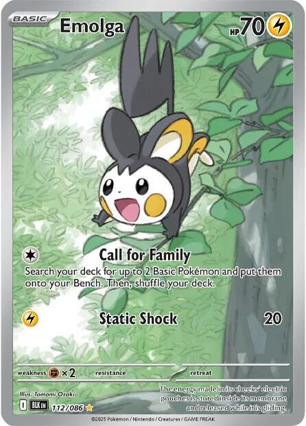 [ENG][NM] Karta Pokemon Emolga 112/086 - Black Bolt