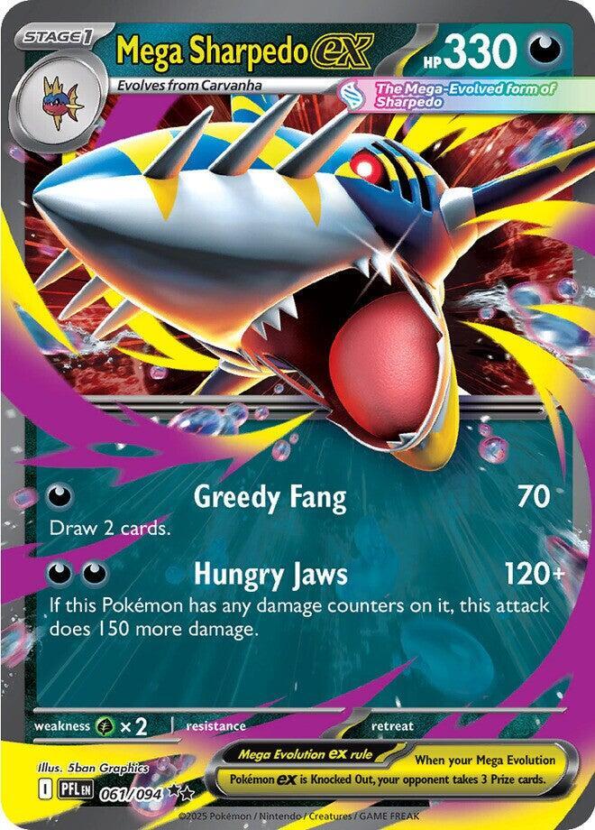 [ENG][NM] Karta Pokemon Mega Sharpedo ex 061/094 - Phantasmal Flames
