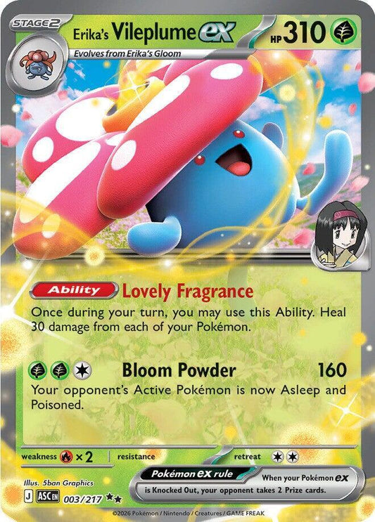[ENG][NM] Karta Pokemon Erika's Vileplume ex 003/217 - Ascended Heroes