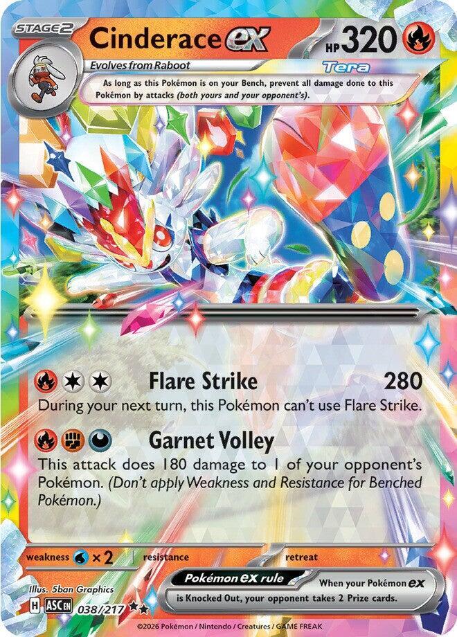 [ENG][NM] Karta Pokemon Cinderace ex 038/217 - Ascended Heroes