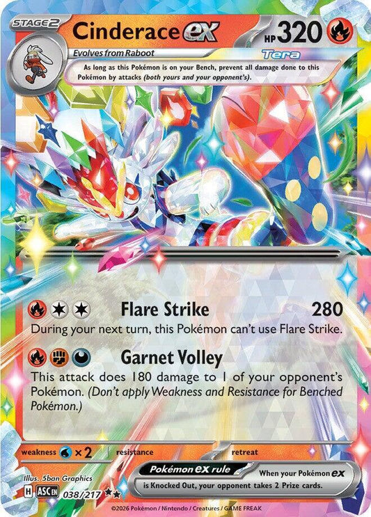 [ENG][NM] Karta Pokemon Cinderace ex 038/217 - Ascended Heroes