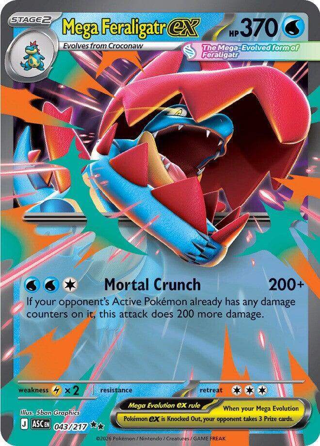 [ENG][NM] Karta Pokemon Mega Feraligatr ex 043/217 - Ascended Heroes