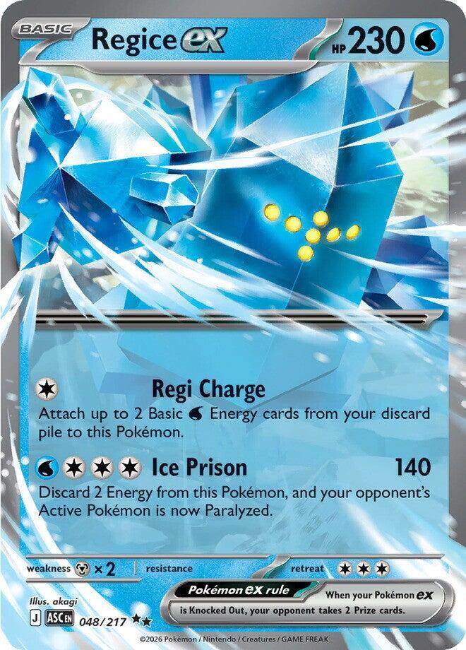 [ENG][NM] Karta Pokemon Regice ex 048/217 - ME: Ascended Heroes