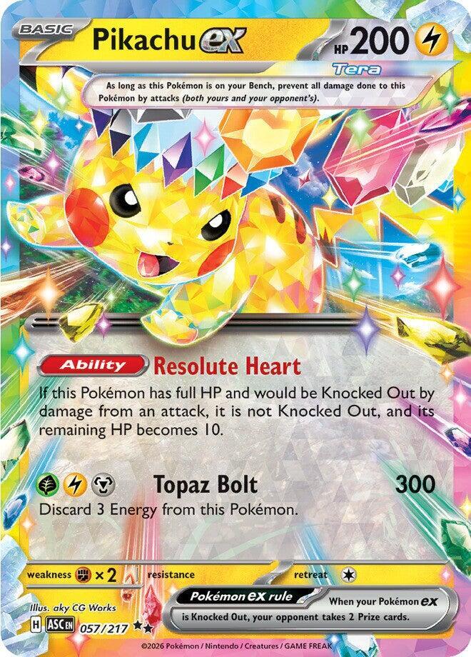 [ENG][NM] Karta Pokemon Pikachu ex 057/217 - ME: Ascended Heroes