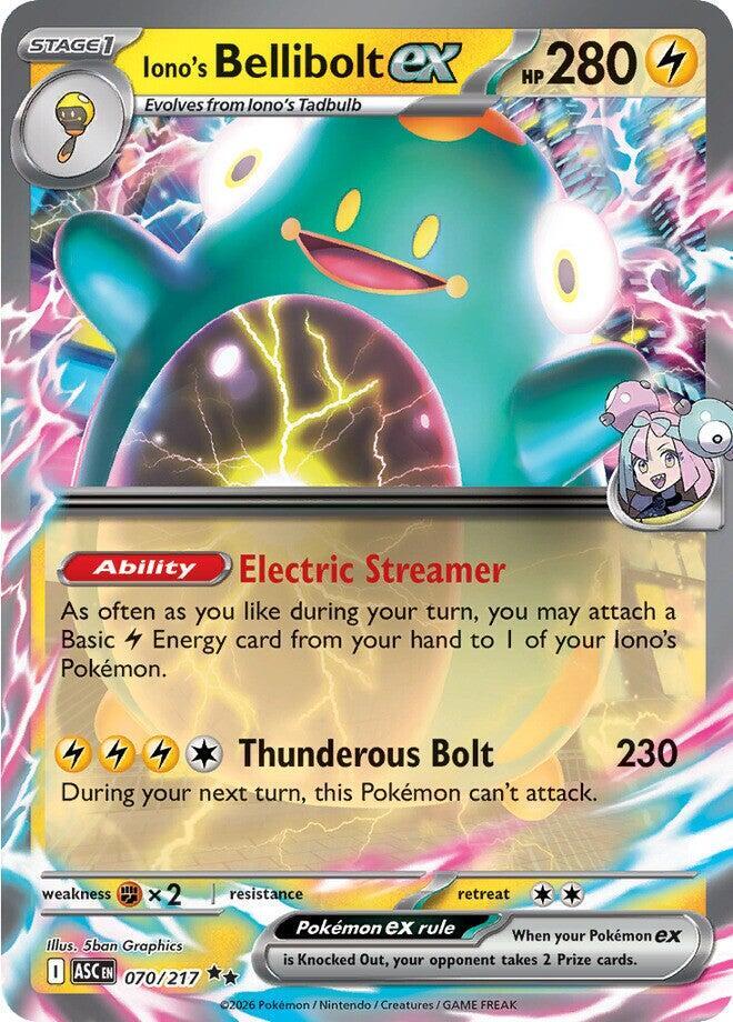 [ENG][NM] Karta Pokemon Iono's Bellibolt ex 070/217 - Ascended Heroes