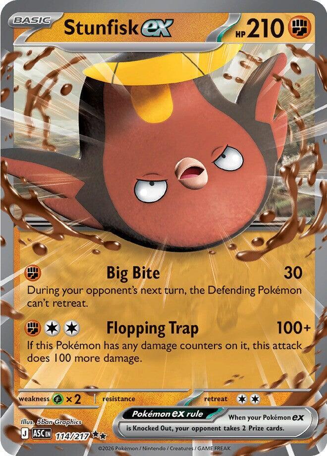[ENG][NM] Karta Pokemon Stunfisk ex 114/217 - Ascended Heroes