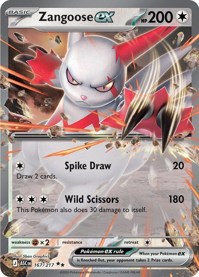 [ENG][NM] Karta Pokemon Zangoose ex 167/217 - Ascended Heroes