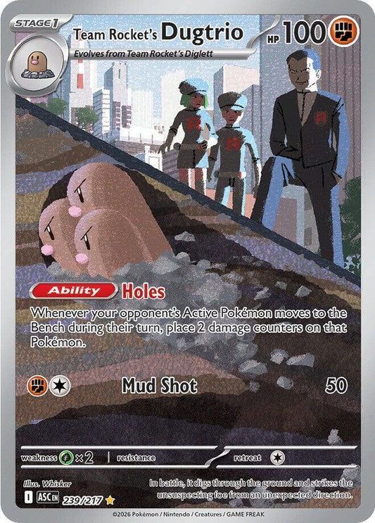 [ENG][NM] Karta Pokemon Team Rocket's Dugtrio 239/217 - Ascended Heroes