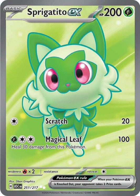[ENG][NM] Karta Pokemon Sprigatito ex 251/217 - ME: Ascended Heroes