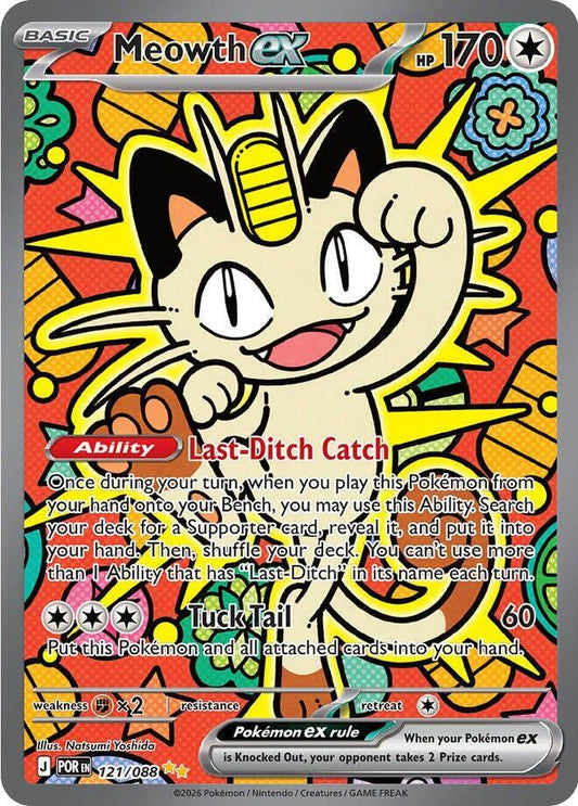 [ENG][NM] Karta Pokemon Meowth ex 121/088 - ME03: Perfect Order