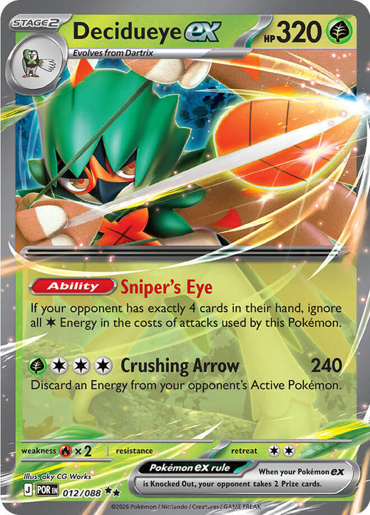 [ENG][NM] Karta Pokemon Decidueye ex 012/088 - Perfect Order