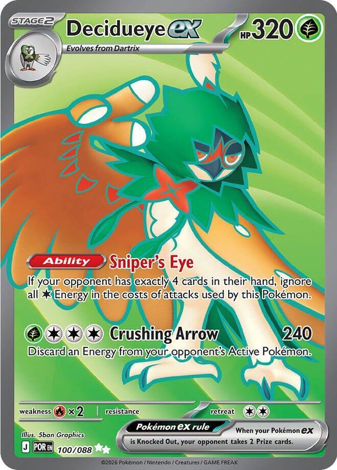 [ENG][NM] Karta Pokemon Decidueye ex 100/088 - Perfect Order