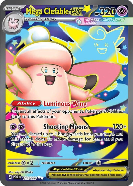 [ENG][NM] Karta Pokemon Mega Clefable ex 103/088 - Perfect Order