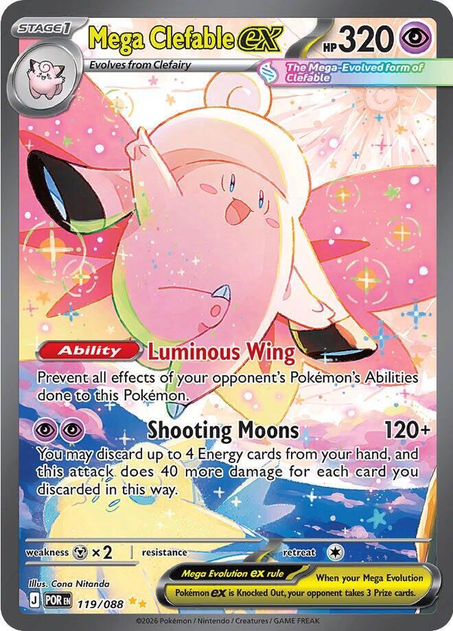 [ENG][NM] Karta Pokemon Mega Clefable ex 119/088 - Perfect Order