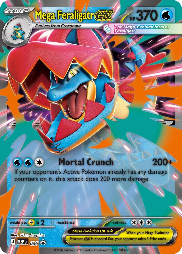 [ENG][NM] Karta Pokemon Mega Feraligatr ex 36 - MEP Black Star Promos