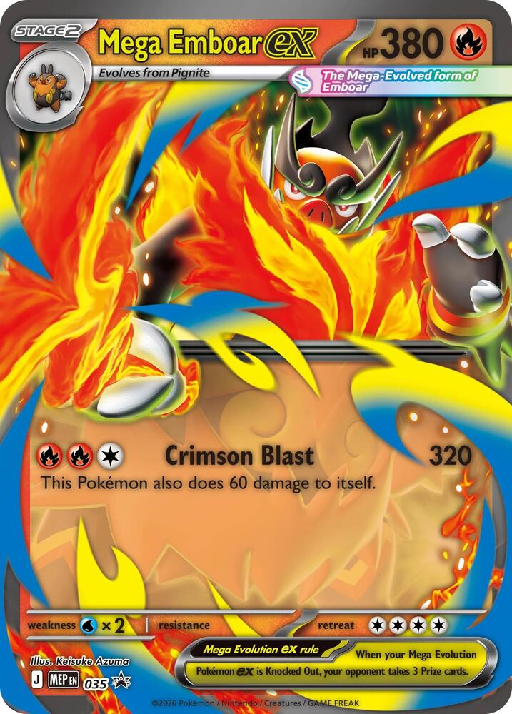 [ENG][NM] Karta Pokemon Mega Emboar ex 35 - MEP Black Star Promos