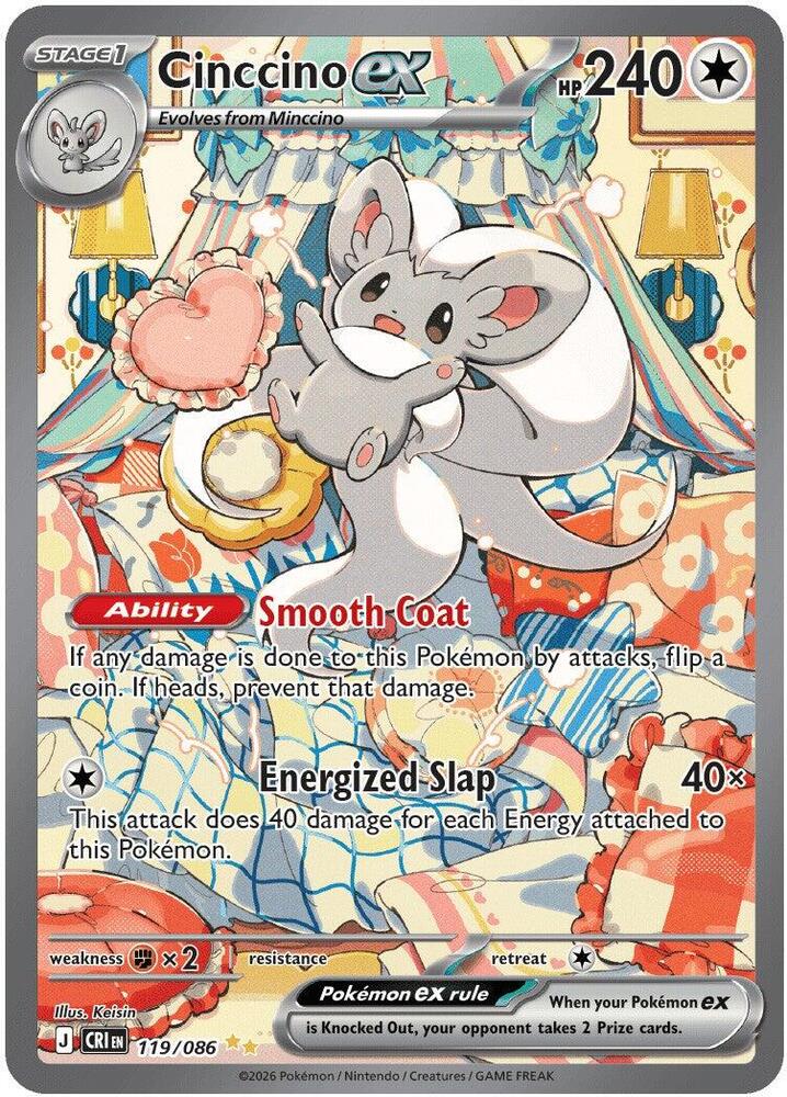 [ENG][NM] Karta Pokemon Cinccino ex 119/086 - Chaos Rising