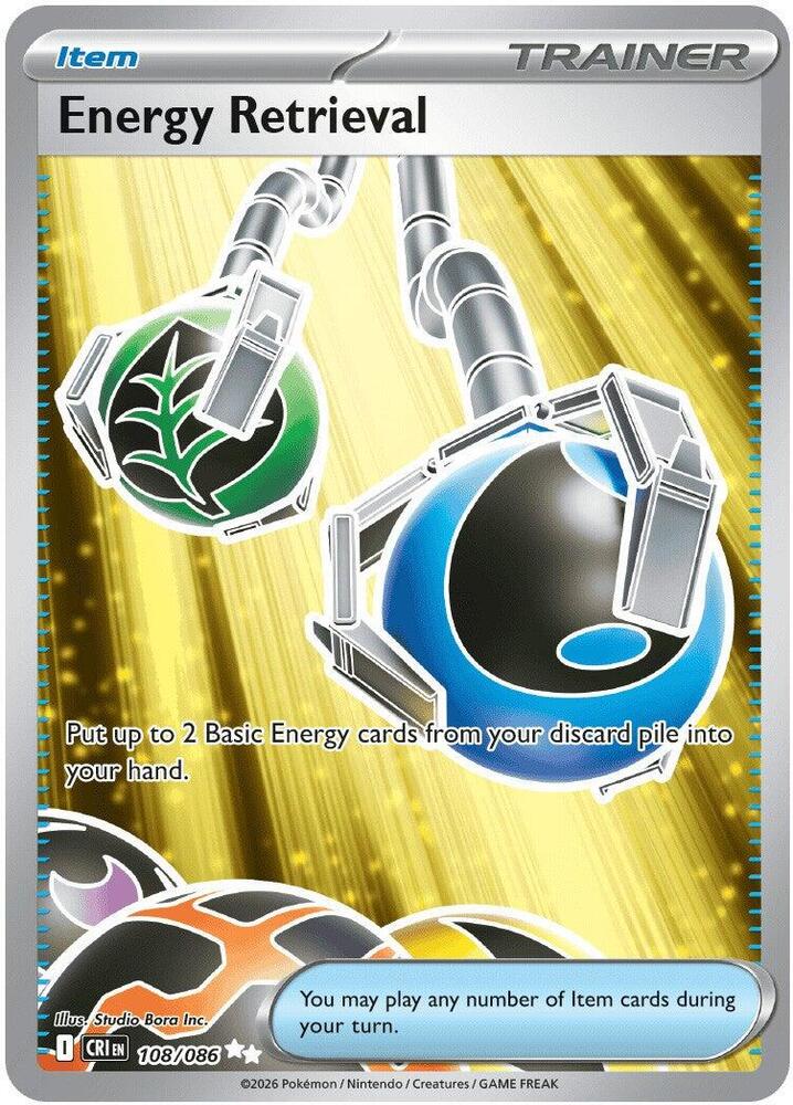 [ENG][NM] Karta Pokemon Energy Retrieval 108/086 - Chaos Rising