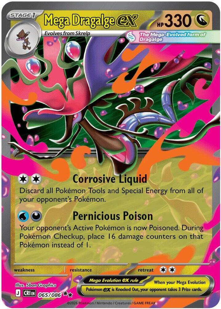 [ENG][NM] Karta Pokemon Mega Dragalge ex 065/086 - Chaos Rising