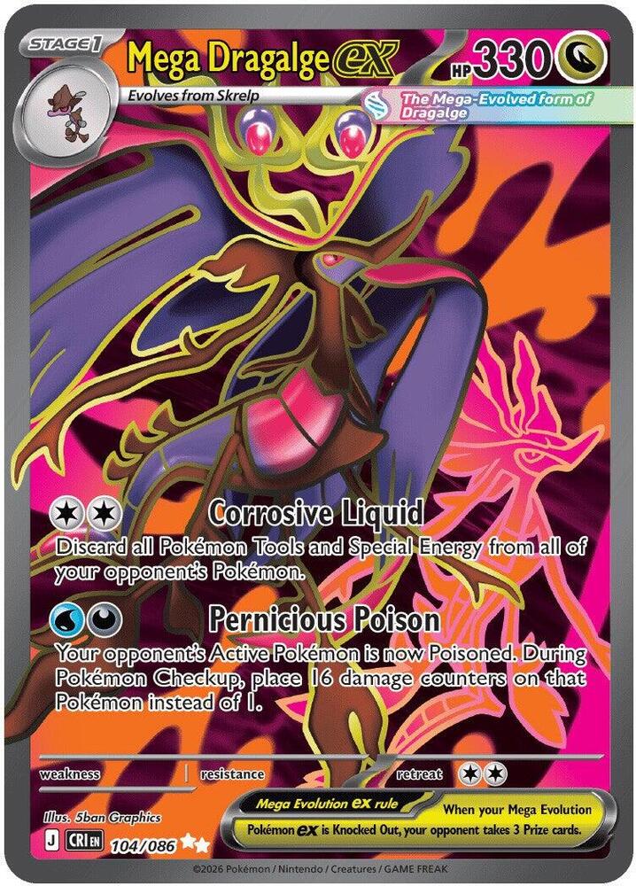 [ENG][NM] Karta Pokemon Mega Dragalge ex 104/086 - Chaos Rising