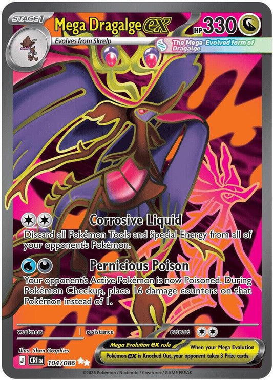 [ENG][NM] Karta Pokemon Mega Dragalge ex 104/086 - Chaos Rising