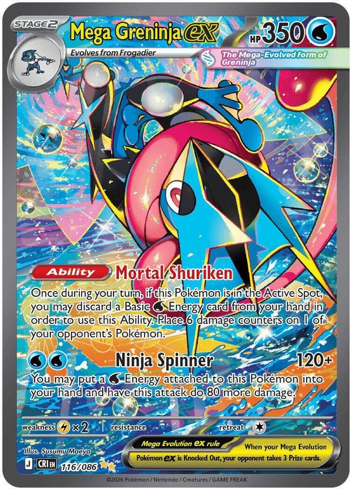 [ENG][NM] Karta Pokemon Mega Greninja ex 116/086 - Chaos Rising
