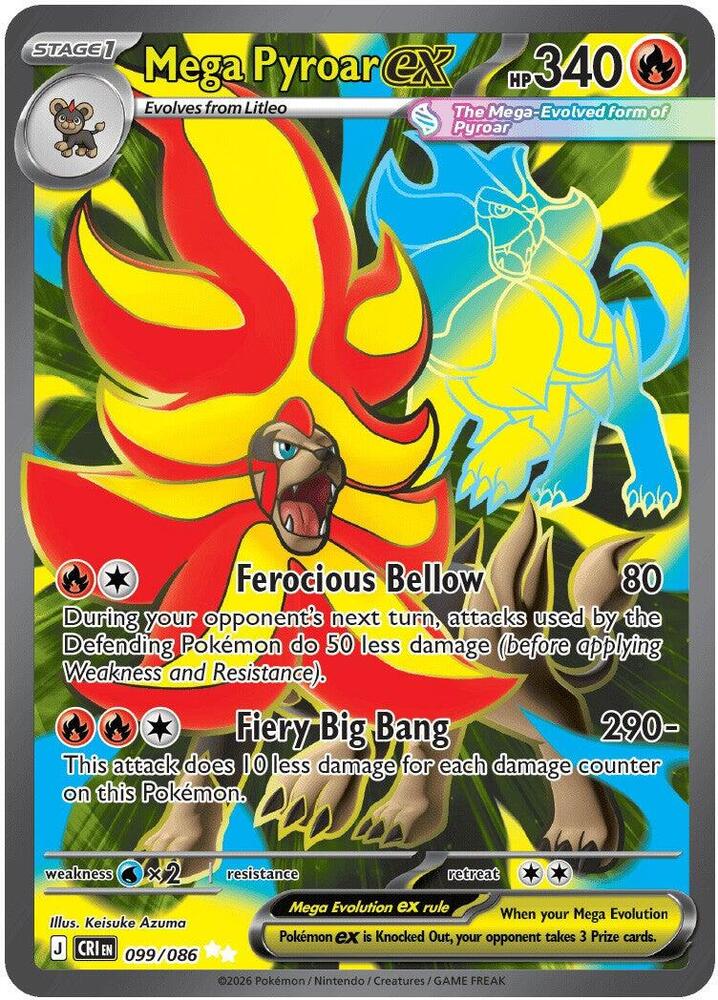 [ENG][NM] Karta Pokemon Mega Pyroar ex 099/086 - Chaos Rising