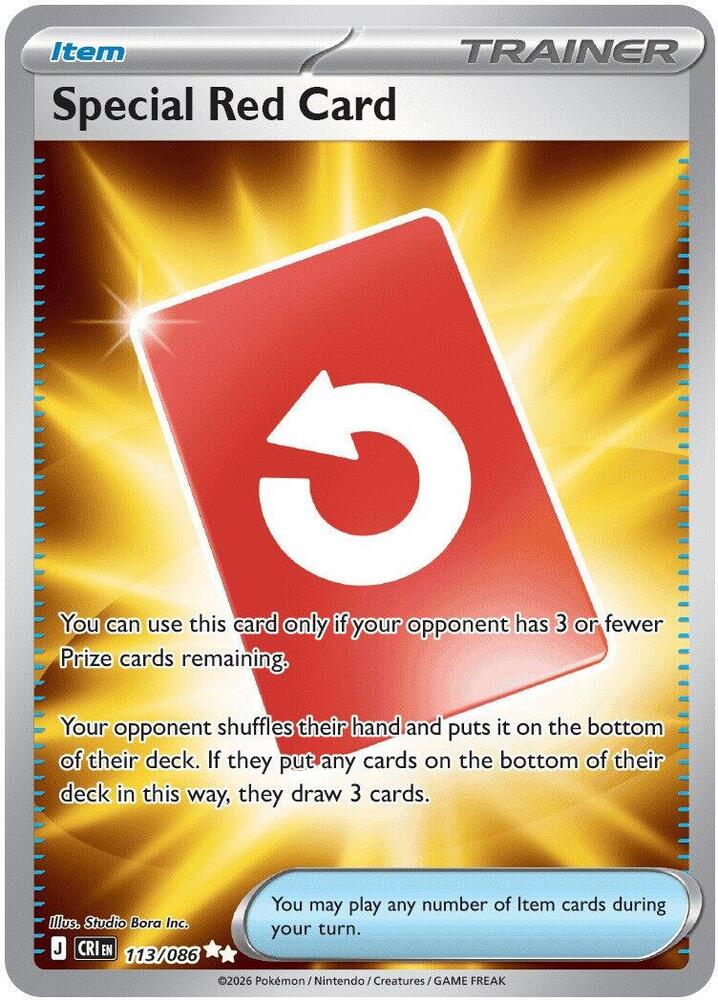 [ENG][NM] Karta Pokemon Special Red Card 113/086 - Chaos Rising