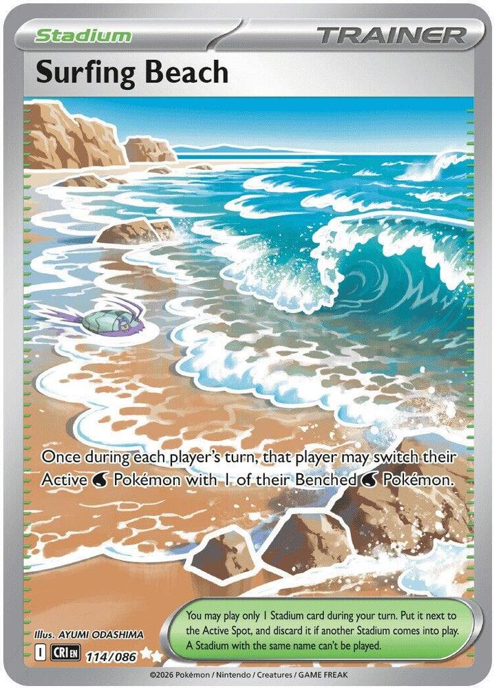 [ENG][NM] Karta Pokemon Surfing Beach 114/086 - Chaos Rising