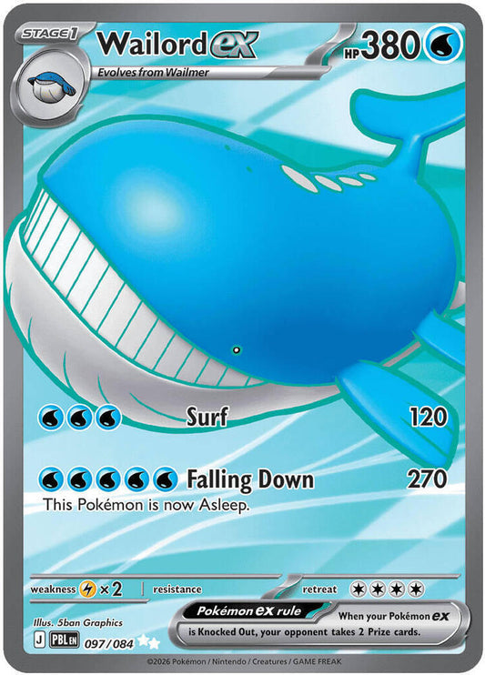 [ENG][NM] Karta Pokemon Wailord ex 097/084 - Pitch Black