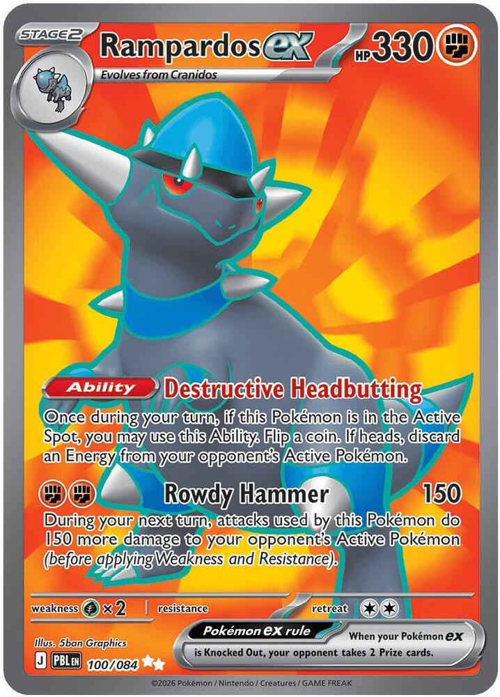 [ENG][NM] Karta Pokemon Rampardos ex 100/084 - Pitch Black