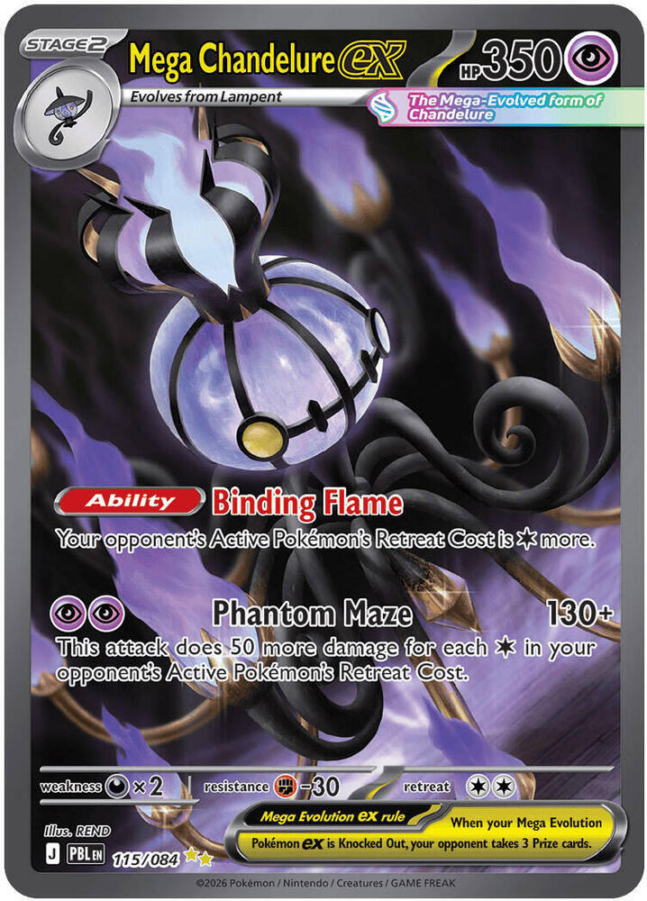[ENG][NM] Karta Pokemon Mega Chandelure ex 115/084 - Pitch Black