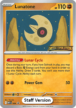 [ENG][NM] Karta Pokemon Lunatone 004 - MEP Black Star Promos [Staff Stamp]