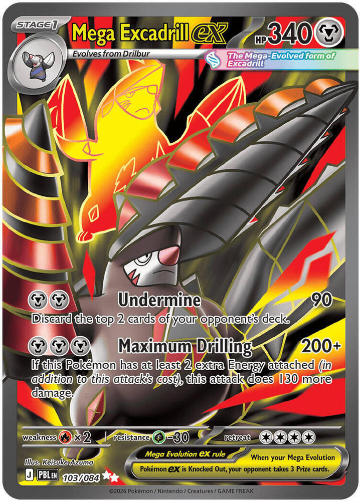 [ENG][NM] Karta Pokemon Mega Excadrill ex 103/084 - Pitch Black