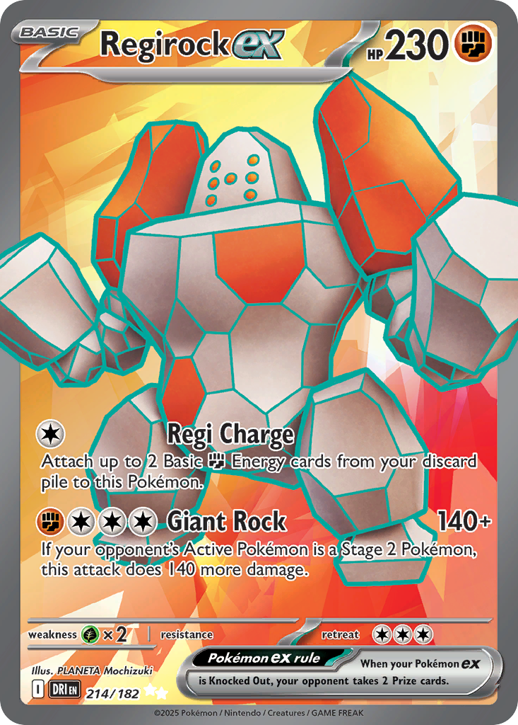 [ENG][NM] Karta Pokemon Regirock ex 214/182 - Destined Rivals