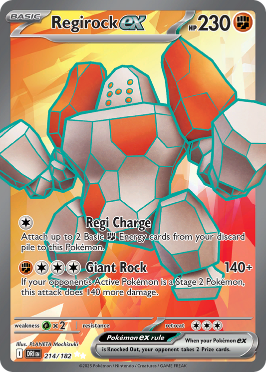 [ENG][NM] Karta Pokemon Regirock ex 214/182 - Destined Rivals