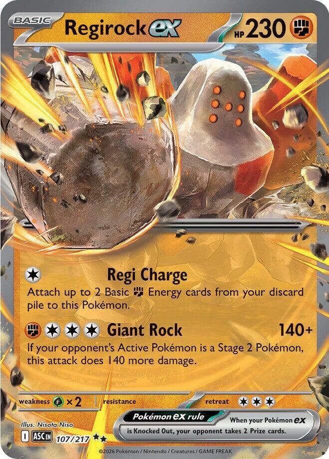 [ENG][NM] Karta Pokemon Regirock ex 107/217 - Ascended Heroes