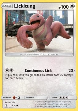 [ENG][NM] Karta Pokemon Lickitung 16 - Detective Pikachu [Holo]