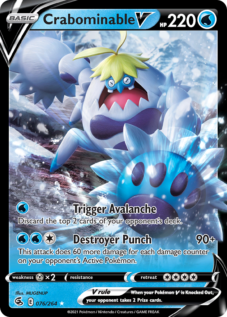 [ENG][NM] Karta Pokemon Crabominable V 76 - Fusion Strike