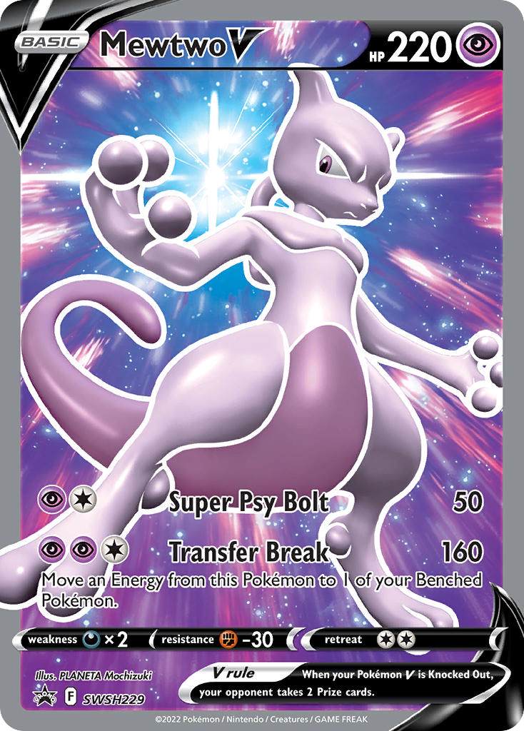 [ENG][NM] Karta Pokemon Mewtwo V 229 - SWSH Black Star Promos