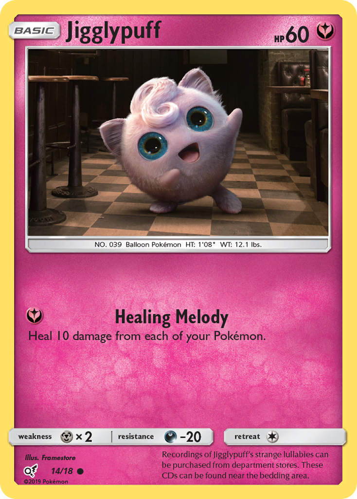 [ENG][NM] Karta Pokemon Jigglypuff 14 - Detective Pikachu [Holo]