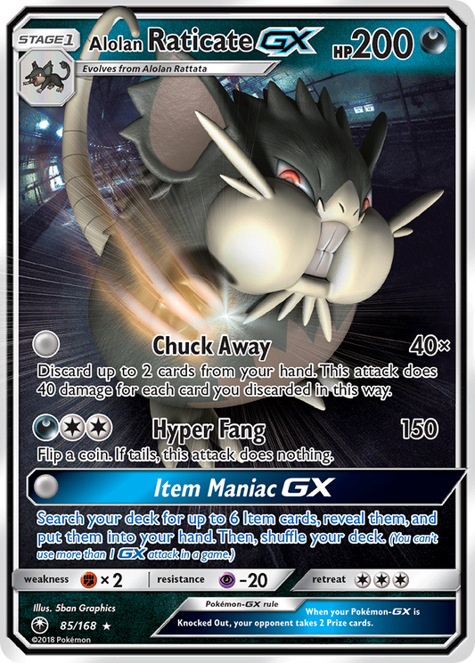 [ENG][NM] Karta Pokemon Alolan Raticate GX 085/168 - Celestial Storm