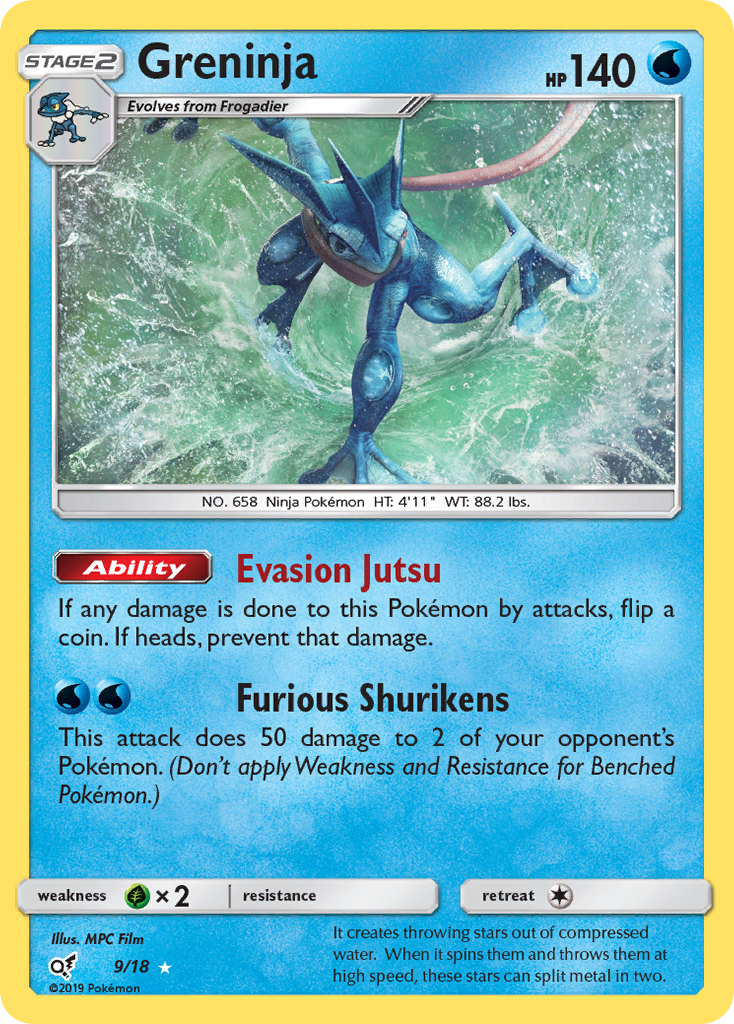 [ENG][NM] Karta Pokemon Greninja 9 - Detective Pikachu [Holo]