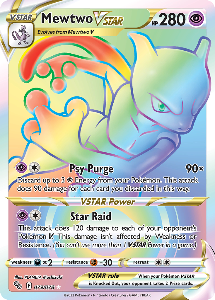 [ENG][NM] Karta Pokemon Mewtwo VSTAR 079/078 - Pokemon GO