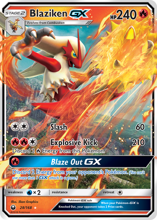 [ENG][NM] Karta Pokemon Blaziken GX 028/168 - Celestial Storm