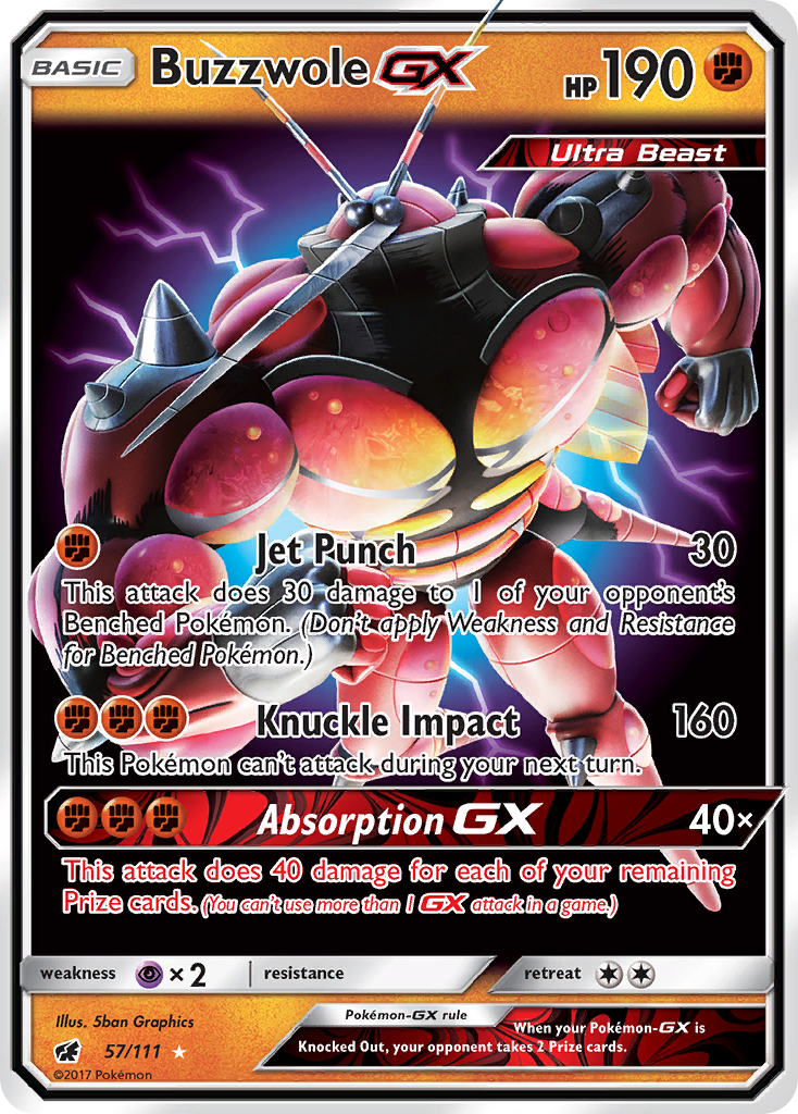 [ENG][NM] Karta Pokemon Buzzwole GX 57 - Crimson Invasion