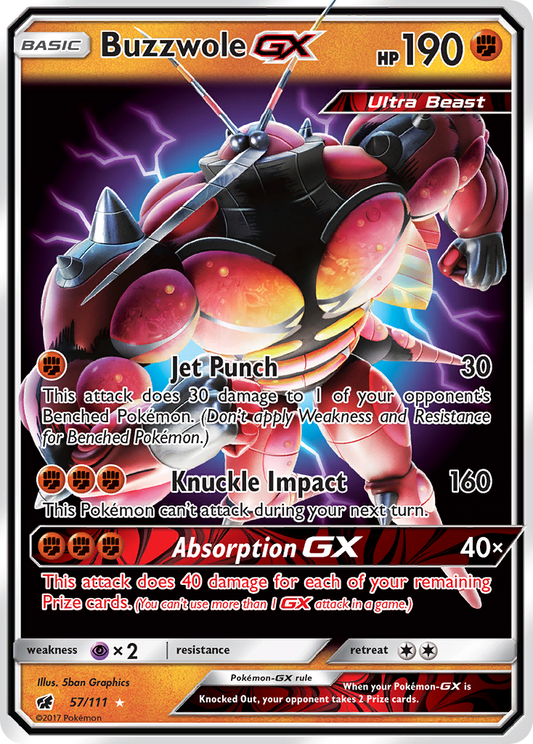 [ENG][NM] Karta Pokemon Buzzwole GX 57 - Crimson Invasion