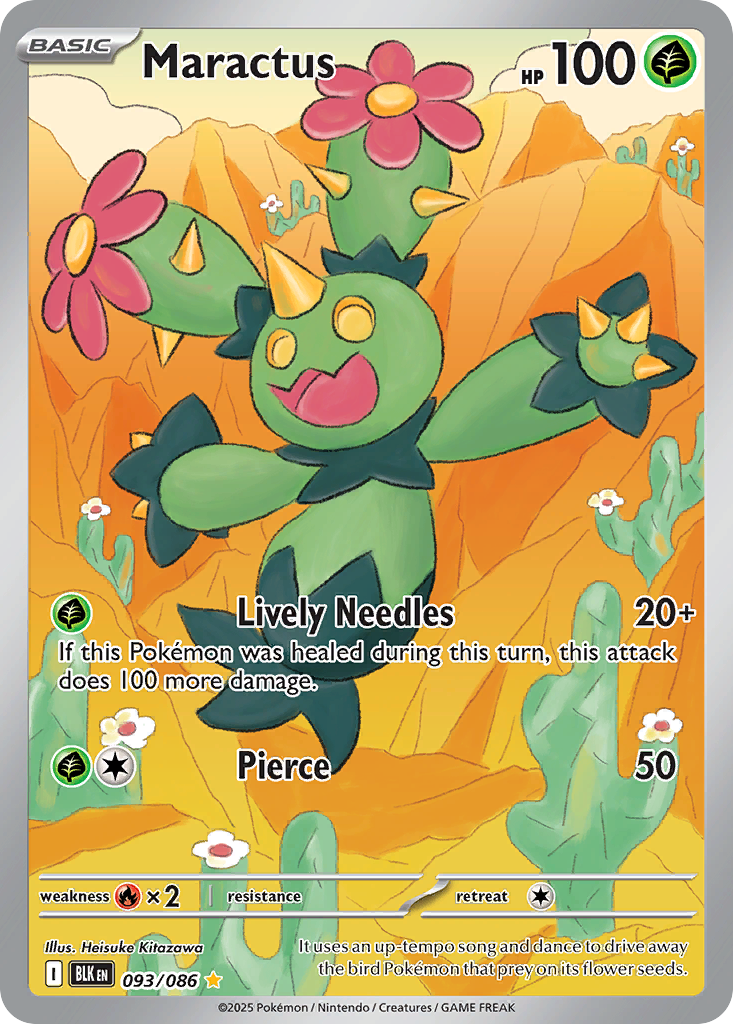 [ENG][NM] Karta Pokemon Maractus 093/086 - Black Bolt
